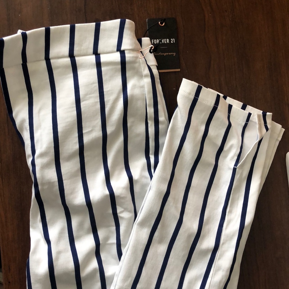 White striped pants